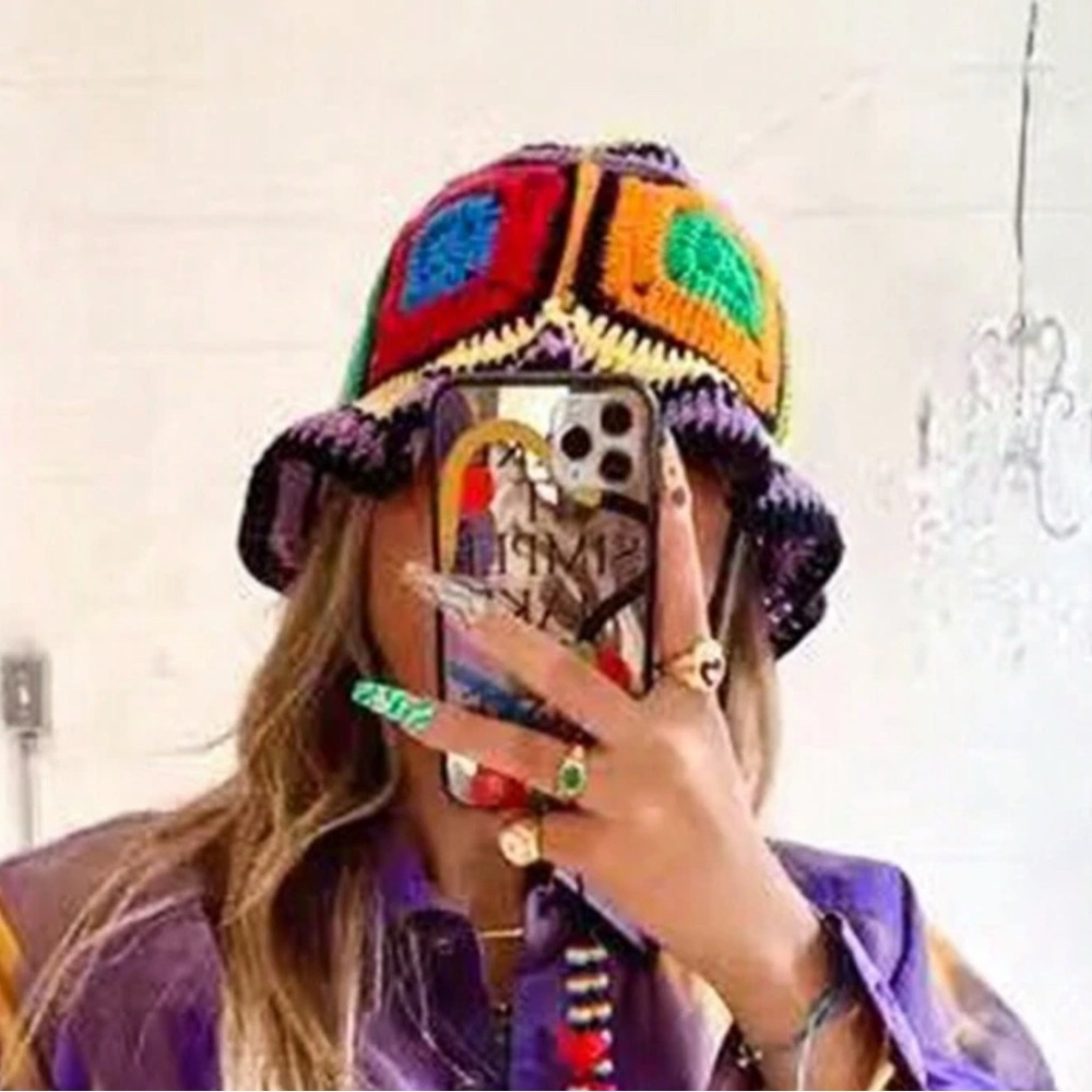 Crochet Hats & Fuzzy Purse Bundle